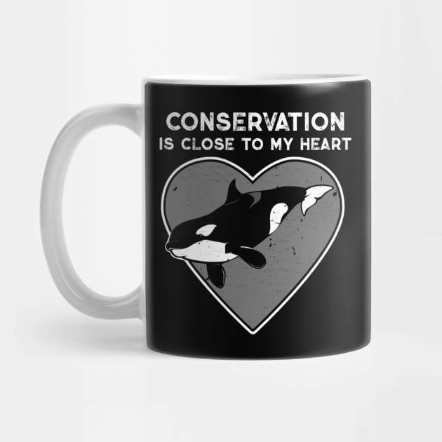 Killer Whale Conservation Heart by Peppermint Narwhal